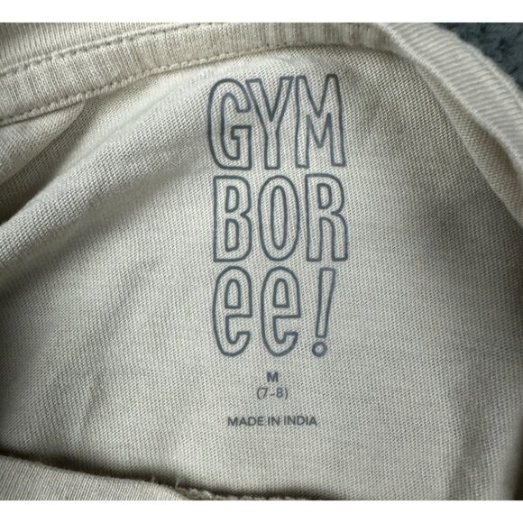 Gymboree Girls Long Sleeve Deer Print Top Size M Cotton Beige - Picture 5 of 7